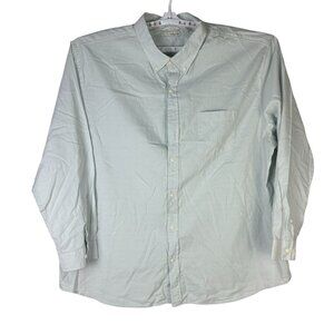 Hawker Rye Mens Baby Blue Button-Down Shirt 3XL 100% Cotton Regular Fit